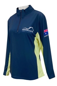 設計半胸拉鏈女賽馬訓練服   訂做女裝賽馬訓練服   小馬俱樂部 馬術  澳洲   W224